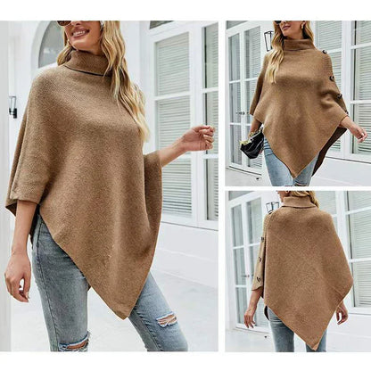 Cozy Warm Knit Poncho Cape for Women