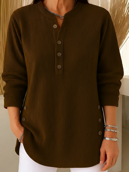 Lightweight Warm Button-Up Shirt for Women