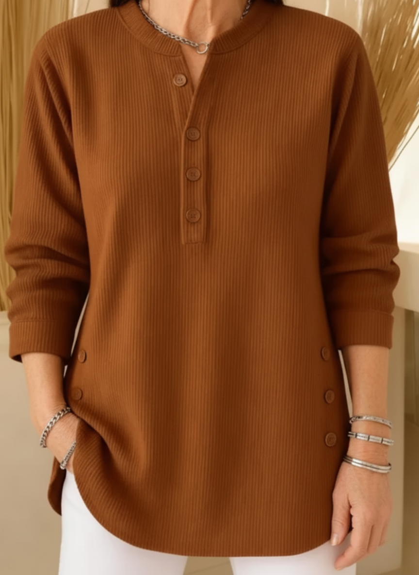 Lightweight Warm Button-Up Shirt for Women