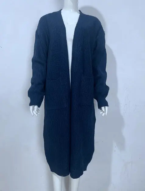 Gemütlicher Langer Gestrickter Cardigan Mantel für Winter Damen