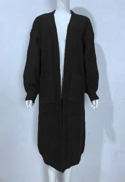 Gemütlicher Langer Gestrickter Cardigan Mantel für Winter Damen