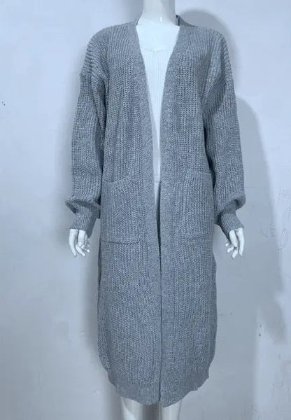 Gemütlicher Langer Gestrickter Cardigan Mantel für Winter Damen