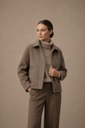 Jacket with Point Collar for Women