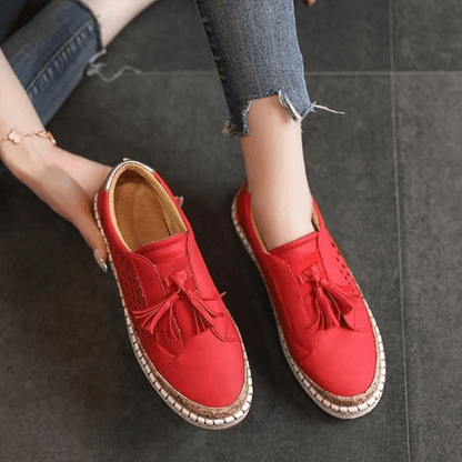Women’s Casual Slip On Loafers with Breathable Knit and Cushioned Sole