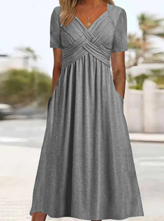 Lightweight Elegant Summer Dress With Flowy Fit for Women