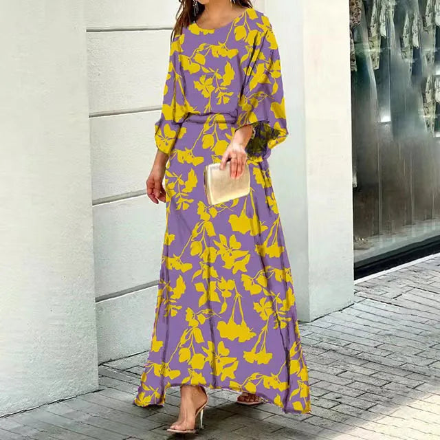 Abstract Spring Maxi Dress