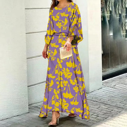 Abstract Spring Maxi Dress
