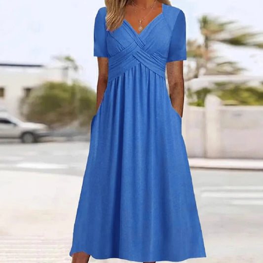 Lightweight Elegant Summer Dress With Flowy Fit for Women
