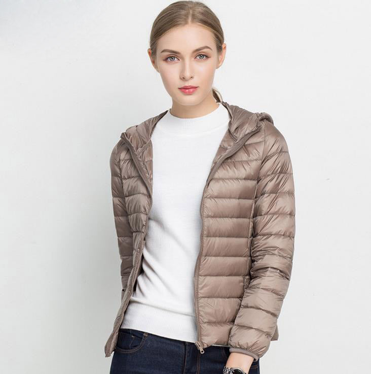 Steppjacke Mit Kapuze Leichtes Design Damen