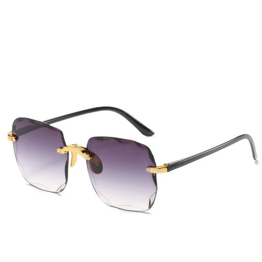 Vintage Randlose Quadratische Sonnenbrille mit Stil für Frauen