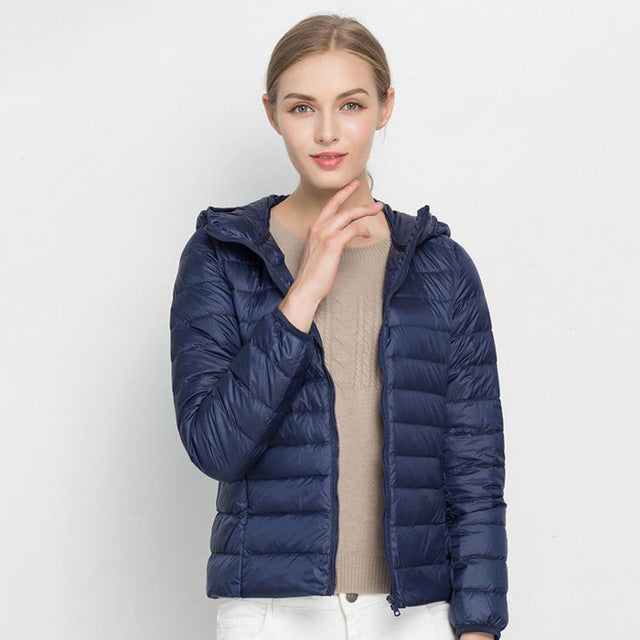 Steppjacke Mit Kapuze Leichtes Design Damen