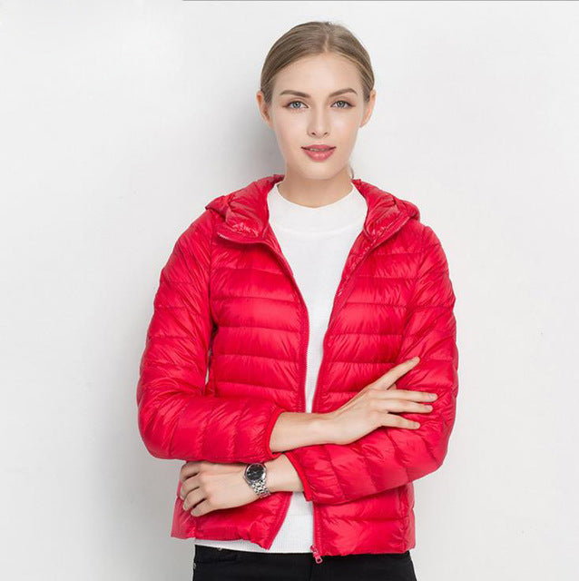 Steppjacke Mit Kapuze Leichtes Design Damen