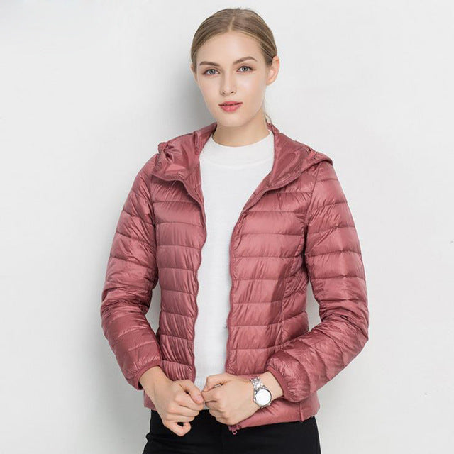 Steppjacke Mit Kapuze Leichtes Design Damen