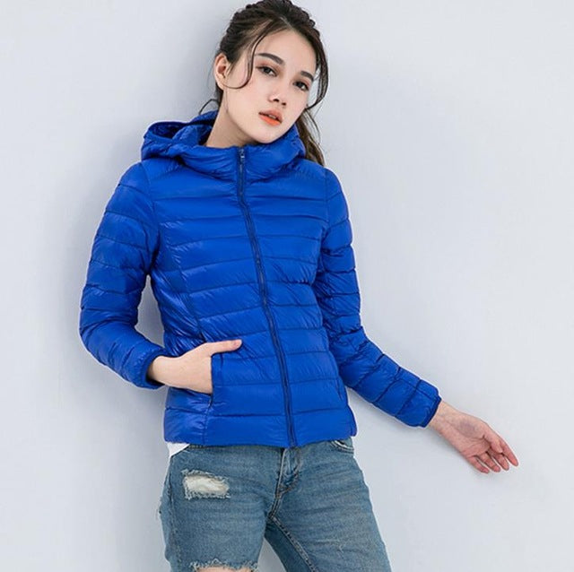 Steppjacke Mit Kapuze Leichtes Design Damen