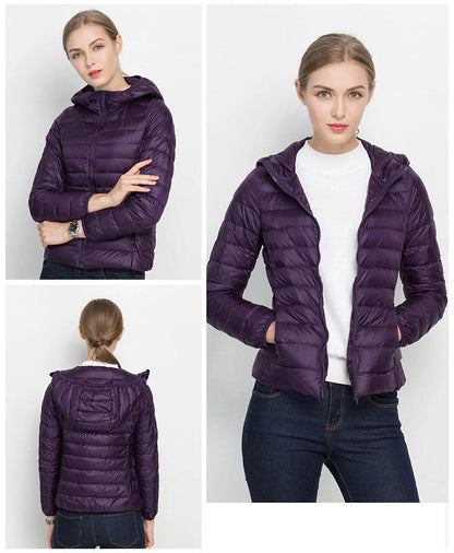Steppjacke Mit Kapuze Leichtes Design Damen