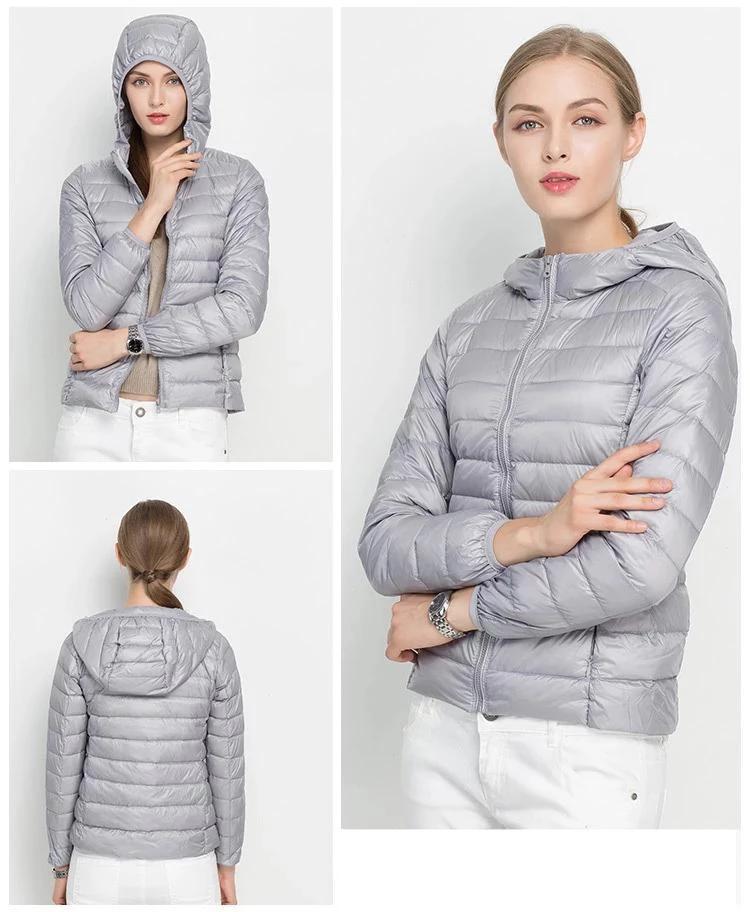 Steppjacke Mit Kapuze Leichtes Design Damen