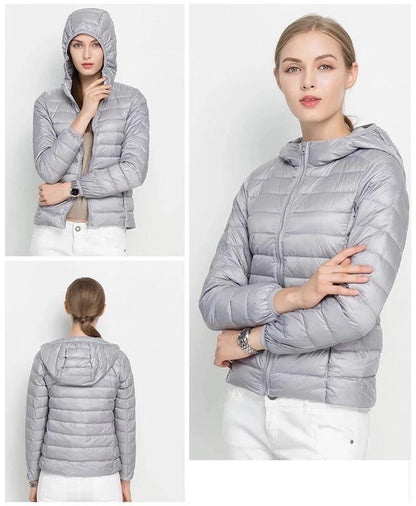 Steppjacke Mit Kapuze Leichtes Design Damen