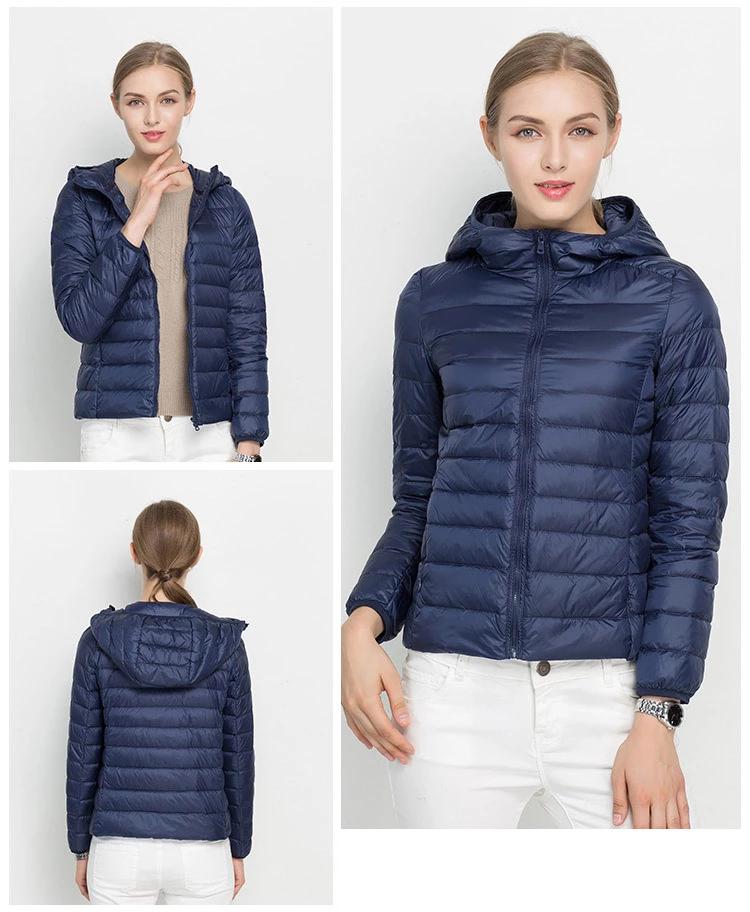 Steppjacke Mit Kapuze Leichtes Design Damen