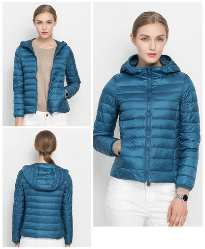 Steppjacke Mit Kapuze Leichtes Design Damen