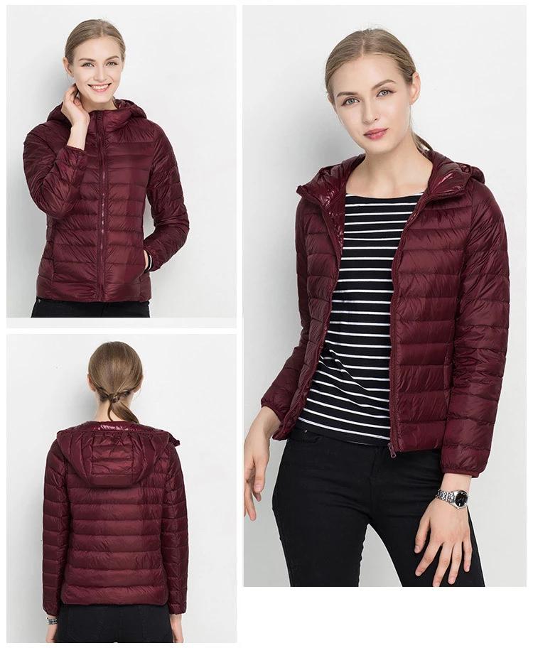 Steppjacke Mit Kapuze Leichtes Design Damen