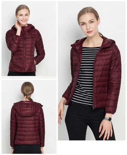 Steppjacke Mit Kapuze Leichtes Design Damen