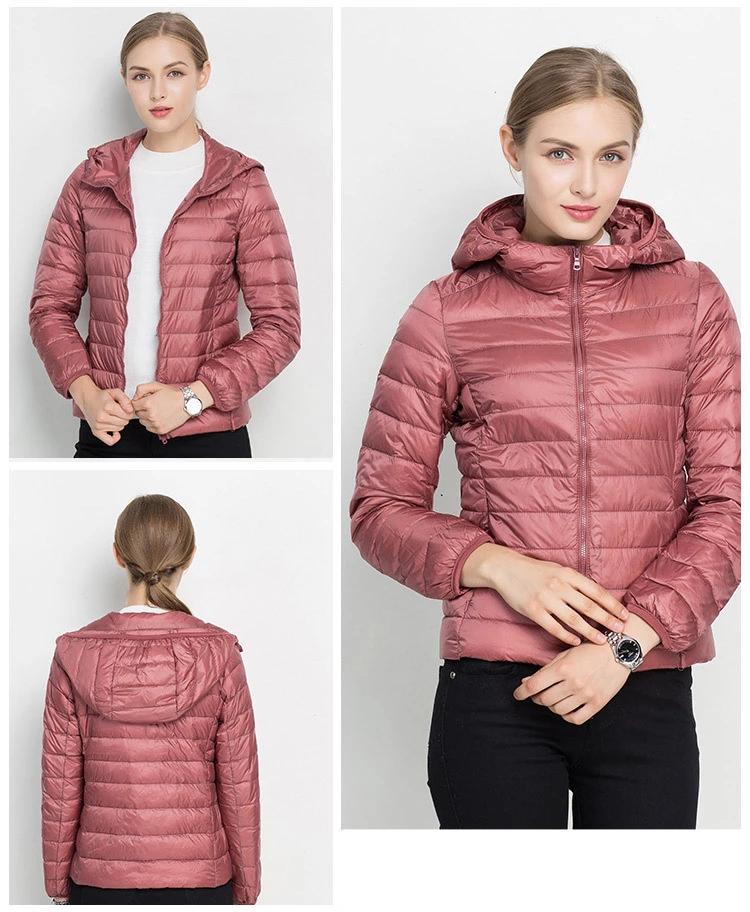 Steppjacke Mit Kapuze Leichtes Design Damen