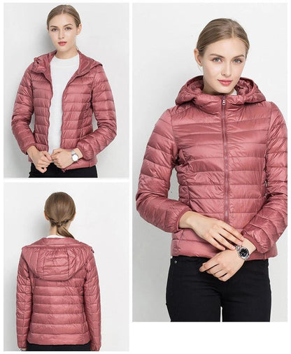 Steppjacke Mit Kapuze Leichtes Design Damen