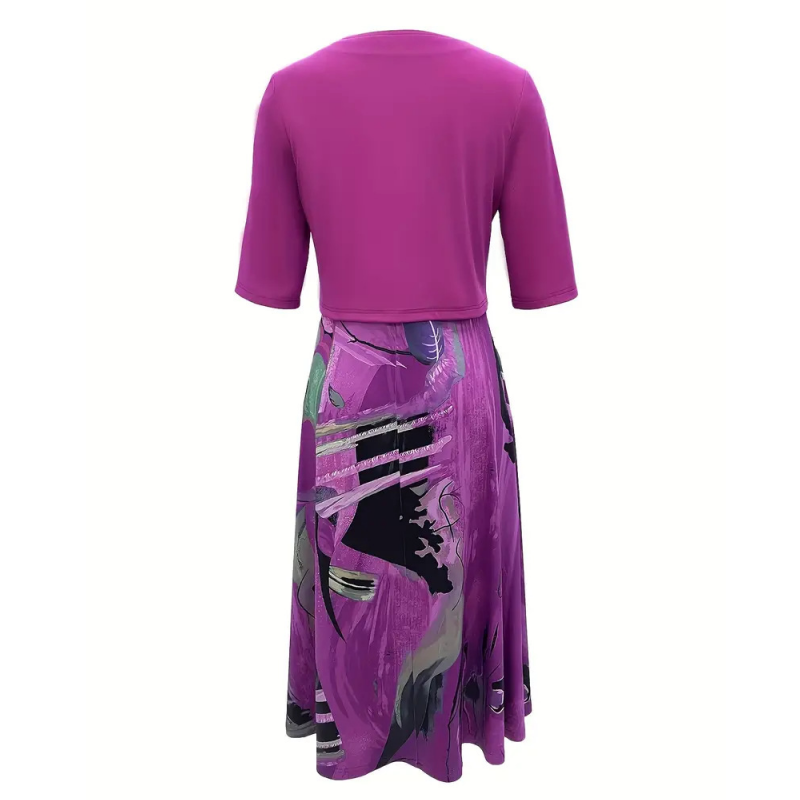 Women's Two Piece Dress Set with Sleeveless Dress and Cropped Cardigan