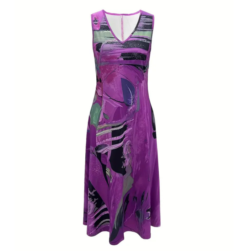 Women's Two Piece Dress Set with Sleeveless Dress and Cropped Cardigan