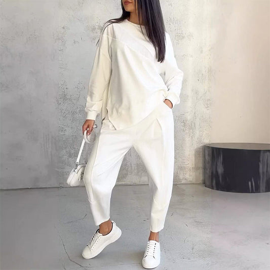 Women's Casual Two Piece Set Loose Fit Sweatshirt and Pants Outfit