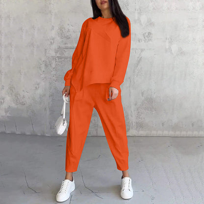 Women's Casual Two Piece Set Loose Fit Sweatshirt and Pants Outfit