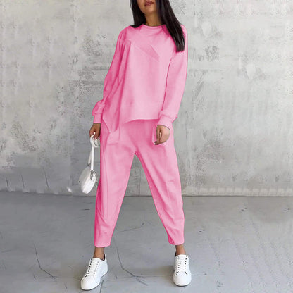 Women's Casual Two Piece Set Loose Fit Sweatshirt and Pants Outfit