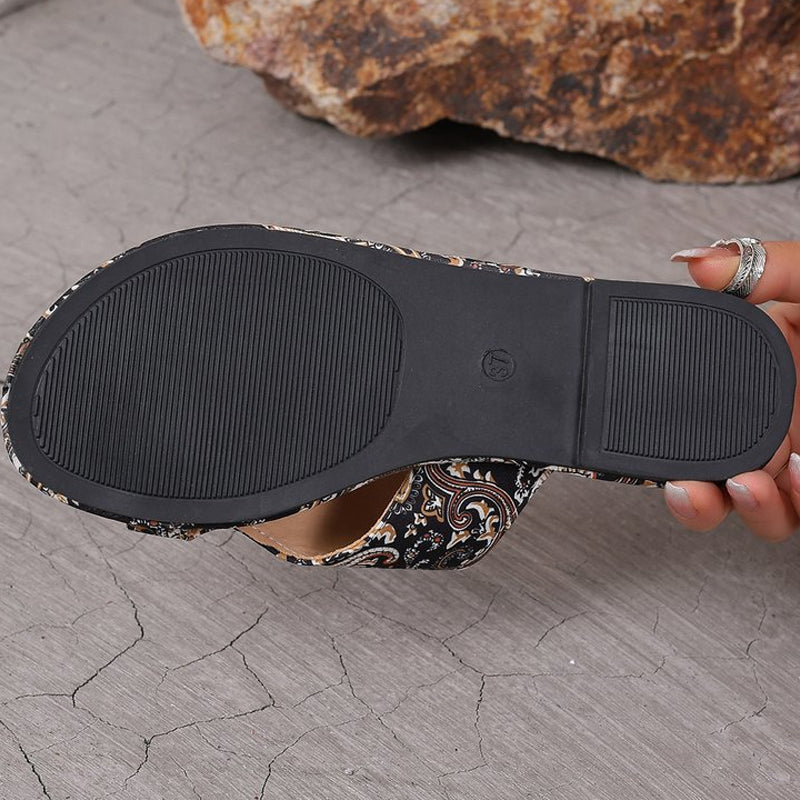 Colorful Boho Toe Loop Sandals for Women