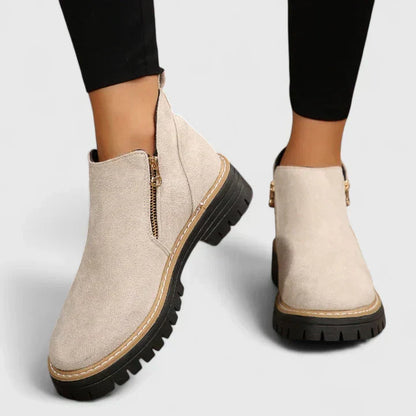 Chunky Zip Ankle Boots