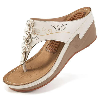 Brinley | Women’s Orthopedic Wedge Thong Sandals