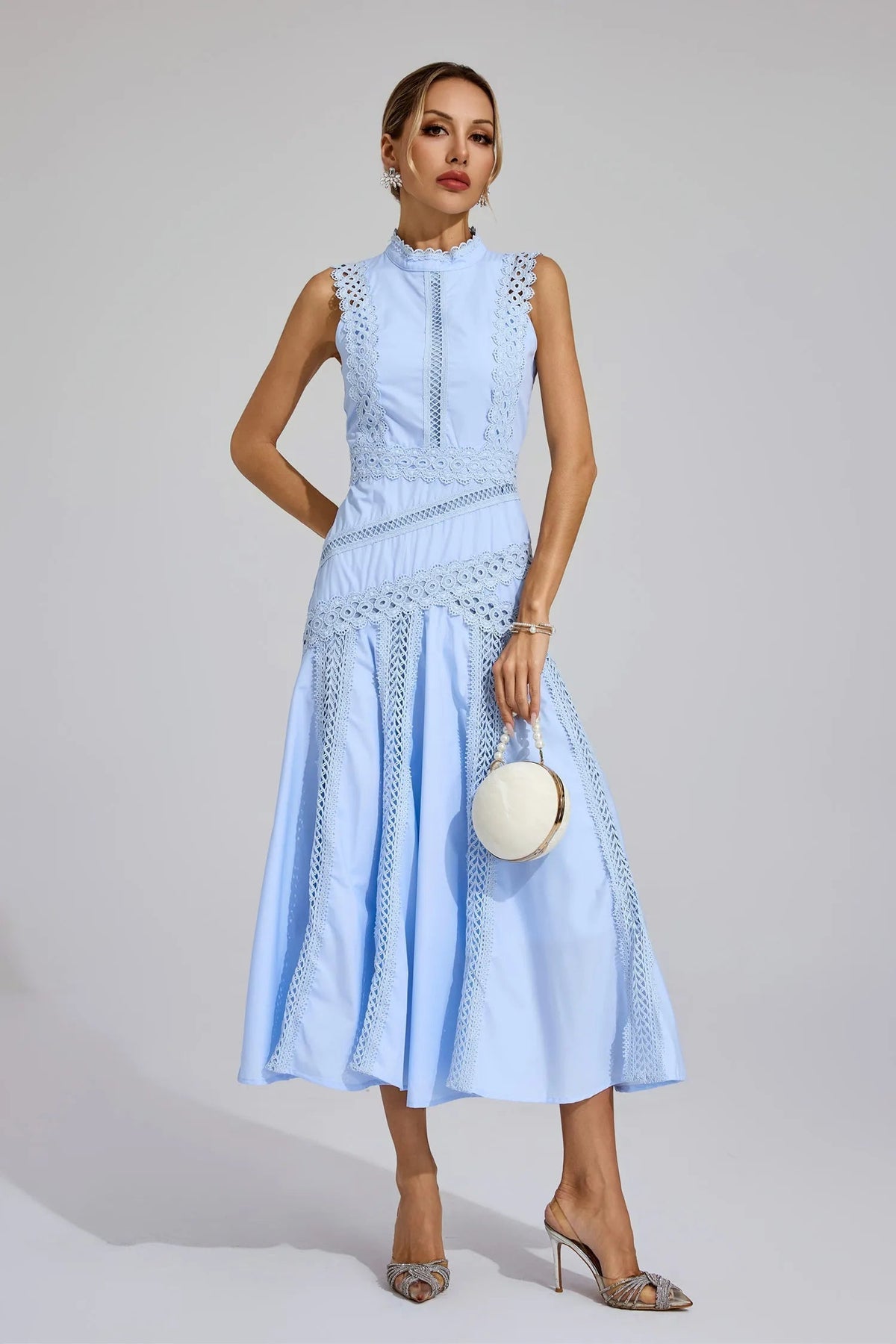 Nivara | Stunning Summer Flowy Midi Wedding Guest Dress For Weddings And Garden Parties