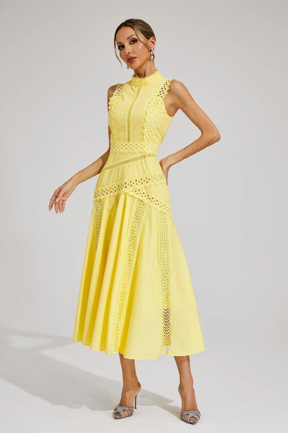 Nivara | Stunning Summer Flowy Midi Wedding Guest Dress For Weddings And Garden Parties