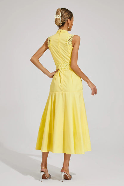Nivara | Stunning Summer Flowy Midi Wedding Guest Dress For Weddings And Garden Parties