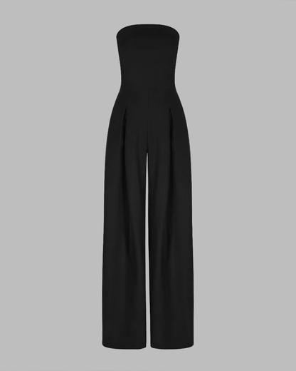 Women's Strapless Wide Leg Jumpsuit – Elegant Evening Palazzo Outfit